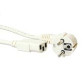 Intronics 230V connection cable schuko male (angled) - C13 ivory230V connection cable schuko male (angled) - C13 ivory (AK5011)